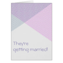 Intersecting Chevrons, wedding invitation Card