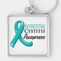 Interstitial Cystitis  Awareness Ribbon Keychain