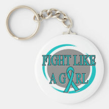 Interstitial Cystitis Fight Like A Girl Circular Key Chain