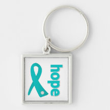 Interstitial Cystitis Hope Ribbon Key Chain