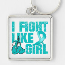 Interstitial Cystitis I Fight Like A Girl (Grunge) Key Chains