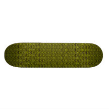 Interwoven Triangles v2 - Black and Yellow Skateboard