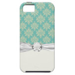 intricate aqua sage green damask iPhone 5 case