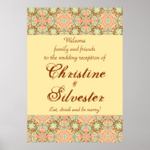 Intricate Arabesque, reception welcome poster