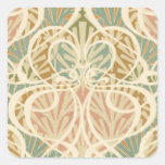 intricate art deco art nouveau abstract art square stickers