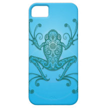 Intricate Light Blue Tree Frog iPhone 5 Covers