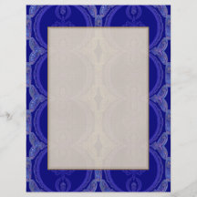Intricate Royal Blue Pattern Personalized Flyer