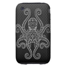 Intricate Steel Mesh Octopus iPhone 3 Tough Covers