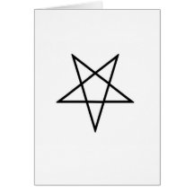 Inverted Black Pentagram Cards