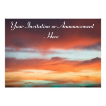 Inviatation with Beautiful Sunset Custom Invite