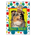 Invitation Cupcake - Australian Shepherd - Dustine Greeting Card