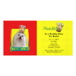 Invitation Cupcake - Maltese Photo Greeting Card