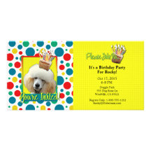 Invitation Cupcake - Poodle - Apricot Customized Photo Card
