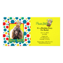 Invitation Cupcake - Poodle - Chocolate Photo Card Template