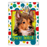 Invitation Cupcake - Sheltie Puppy - Cooper Greeting Cards