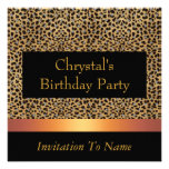 Invitation Leopard Print Invite Birthday Party