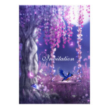 Invitation Magical Pink Blue Scene
