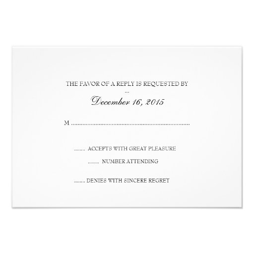 Invitation RSVP Card | Basic