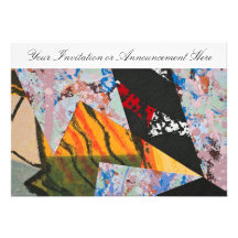 Invitation with Hand Painted Design