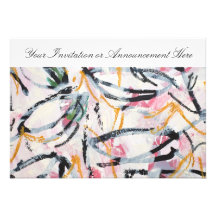 Invitations with Hand Painted Artwork