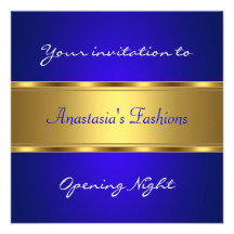 Invite Opening Night Cobalt Blue Gold