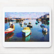 inviting pier painting mouse pad