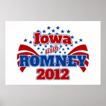 Iowa with Romney 2012 Posters