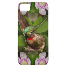 iphone4 case - hummingbird in bloom