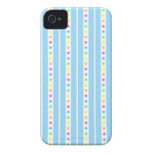 iPhone4 Case-Mate Sprinkle Stripe Blue Case-Mate iPhone 4 Cases