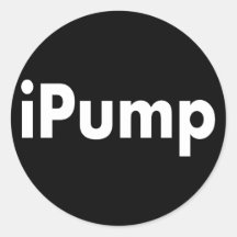 iPump Round Stickers
