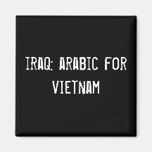 iraq: arabic for vietnam refrigerator magnet