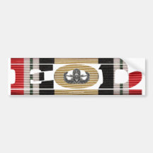 Iraq Campaign Medal Ribbon EOD Bumper Sticker