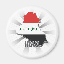 Iraq Flag Map 2.0 Magnets