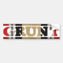 Iraqi Freedom GRUNT CMR Bumper Stickers