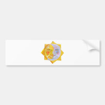 Iredescent SUN and Moon Bumper Sticker