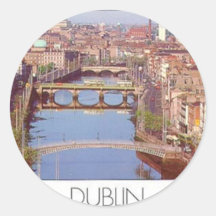 Ireland dublin Bridge (new) (St.K) Round Stickers