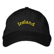 Ireland: Embroidered Hat (Black)