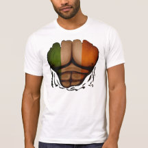 Ireland Flag Muscles Body  Ripped Funny T-Shirt