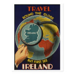 Ireland Travel Poster Postcard