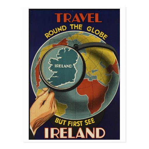 Ireland Travel Poster Postcard