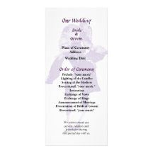 Iris and Buds Cutout Wedding Program Rack Card