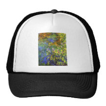 Iris at the sea-rose pond2 by Claude Monet Hats