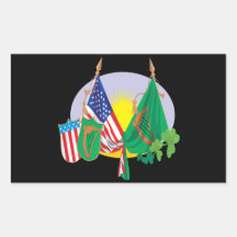 Irish American Pride Rectangle Sticker