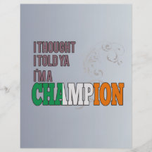Irish and a Champion Personalized Flyer