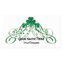 Irish Business Card :: Irish Clover & Vines D1