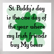 irish buy my beer print