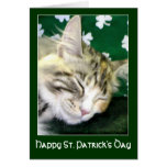 Irish Cat Dreams St. Patrick's Day Greeting Cards