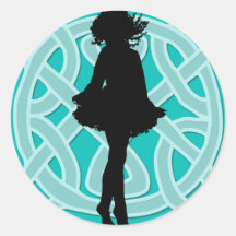 Irish Dance Celtic Light Blue Sticker