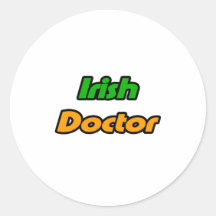 Irish Doctor Round Stickers