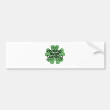 Irish Drinking Team Founding Member Clover Bumper Stickers